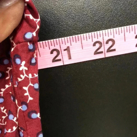 Talbots Petite V-neck Wrap blouse,long sleeve elastic back waist,pattern - Picture 7 of 11